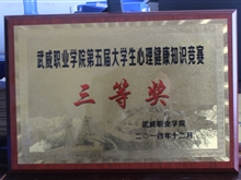 第五屆大學(xué)生心理健康知識(shí)競賽-三等獎(jiǎng)